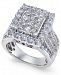 Diamond Square Cluster Halo Ring (3 ct. t. w. ) in 14k White Gold