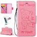 Samsung J3 2017 Case, ISADENSER Leather Don't Touch My Phone Design Bear Embossed Magnetic Closure Book Style Wallet Case Cover for Samsung Galaxy J3 Emerge/J3 Prime/J3 2017, Pink Bear