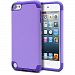 iPod Touch 6 Case, MagicMobile (Light Purple/Purple) Dual Layer Color -Slim Hybrid Shockproof Silicone Protective Case For Apple iPod Touch 6th Gen - Scratch & Impact Resistant, Anti-Dust Protection