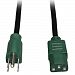 4ft 18awg Power Cord 5-15p C13 Green