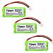 3 Pack of VTech DS6511-2 Battery - Replacement for VTech Cordless Phone Battery (Type A Connector)