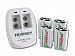 Tenergy TN141 2 Bay 9V Smart Charger with 4 pcs Centura Low Self-discharge 9V NiMH Rechargeable Batteries by Tenergy