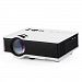UC40 Portable Mini 800LM LED Multimedia Projector AV USB & SD With HDMI Projector Home Cinema Theater White