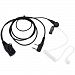 Replacement Kenwood TH-26E FBI Earpiece with Push to Talk (PTT) Microphone - Acoustic Earphone For Kenwood TH-26E Radio - Headset for Security and Surveillance