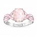 Dazzling Hope Rose Quartz And Pink Simulated Diamond Ring