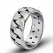 Chryssa Youree Men Women's Glossy Gothic Punk Biker Gift Titanium Steel Jewelry Wedding Band Ring Silver Size 8 to 10(DJZ-10) (Size 8)