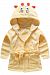 Toddlers/kids/baby Soft Fleece Bath Robe Children Pajamas Sleepwear With Hood (4T, Yellow Animal)
