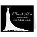 Simple Gown, Bridal Shower, Thank You Cards, Wedding Dress, Black, White, Simply Stated, Thanks From the Bride to Be, Set of 50 Thank You Notes with Envelopes, (Black and White)