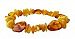 Baltic Amber Adult Stretchable Bracelet Anklet Unisex ABB26 Mix Butterscotch and Honey Colour 19cm Polished Chips Beads By Amber Corner