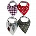 Baby Bandana Drool Bibs for Boys and Girls - 4 Pack Unisex Gift Set - Made of Cotton / Fleece - Adjustable Snap - Soft and Absorbent
