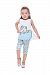 Toddler Girl Outfit Graphic Tank Top and Capri Pants Pulla Bulla 1 Year - Aqua