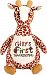 Personalized Stuffed Giraffe, Embroidered for Child's First Thanksgiving