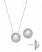 Cultured Freshwater Mabe Pearl (9mm) Jewelry Set in Sterling Silver