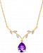 Amethyst (1-3/8 ct. t. w. ) & Diamond Accent Pendant Necklace in 14k Gold