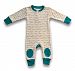 Cat & Dogma - Certified Organic Infant/Baby Clothes ILY/Teal Playsuit (0-3 Months)