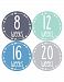 Months in Motion 958 Pregnancy Baby Bump Belly Stickers Maternity Week Sticker Arrows (Blue/Grey) by Months In Motion