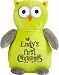 Personalized Stuffed Neon Green and Grey Owl, Embroidered for Child's First Christmas