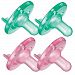 Philips Avent 4 Count BPA Free Soothie Pacifier, 3 Months +, Green/Pink