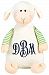 Personalized Stuffed Pastel Lamb with Embroidered Carson Monogram