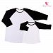 Kaiya Angel Little Girl's/parent-child clothes Icing Ruffle Shirts 3/4 Raglan