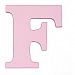 8-Inch Wall Hanging Wood Letter F Pink