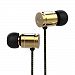 KWorld Gaming Earphones with Memory Foam Tips, Dual-Air Chambers Structure & Adjustable Sound Effect Via Front Caps(S25), Gold