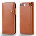 for Apple iPhone 7 Plus [Casual Button] PU Leather Luxury Cell Phone Wallet Case Folio Flip Cover with Card Slot + Portable Sling