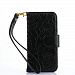 casyva Wallet Case For iPhone X 8 7 6 6S Plus 5/5S/SE Flip Case Camellia Flower Leather Cases Cover Black Blue Red Gold (iPhone 7/8-Black)