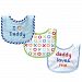Luvable Friends I Love Mommy and Daddy Baby Bibs, Blue Daddy, 3-Count by Luvable Friends