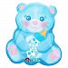 Anagram Baby Boy Bear With Bottle Junior Shape Foil Balloon (One Size) (Blue)