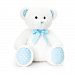 Keel Toys 25cm Baby Spotty Bear White (One Size) (White/Blue Paws)
