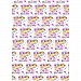 Simon Elvin 24 Sheets Juvenile Female Gift Wraps (One Size) (White/Purple)
