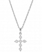 Diamond Accent Cross Pendant Necklace in Sterling Silver