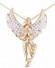 Simone I. Smith Crystal Angel Pendant Necklace in 18k Gold over Silver
