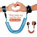 2 Pack Anti Lost Wrist Link, Wimaha Safety Velcro Skin Friendly Cotton Wrist Straps for Kids Toddlers, 2.5M Blue & 1.5M Orange