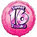 Anagram 18 Inch Happy Sweet 16 Birthday Circle Foil Balloon (One Size) (Multicolored)