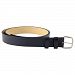 Classic Black Genuine Leather Belt with Silver Buckle (Size 48)