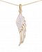 Simone I. Smith Crystal Wing Pendant Necklace in 18k Gold over Sterling Silver