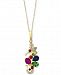 Seaside by Effy Multi-Gemstone (5/8 ct. t. w. ) & Diamond Accent Pendant Necklace in 14k Gold