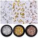 NICOLE DIARY 3 Boxes Rivet Nail Studs Gold Silver Rose Gold Star Shell Mixed Round Square Triangle Manicure Nail Art 3D Decoration