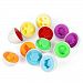 6Pcs Baby Kid Learning Color Egg Shape Assembly Disassembly Pretend Play Toy Gift