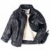 LJYH Boys leather jacket new spring children's collar motorcycle Faux leather zipper coat