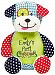 Personalized Stuffed Harlequin Dog, Embroidered for Child's First Christmas