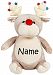 Personalized Stuffed Christmas Reindeer with Embroidered Name