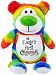 Personalized Stuffed Rainbow Bear, Embroidered for Child's First Christmas