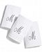 Avanti Cotton 3-Pc. Silver Embroidered Monogram Fingertip Towel Set Bedding
