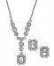 Charter Club Silver-Tone Crystal Pendant Necklace & Matching Stud Earrings Set, Created for Macy's