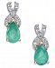 Emerald (3/4 ct. t. w. ) & Diamond (1/8 ct. t. w. ) Drop Earrings in 14k Gold