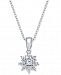 Diamond Cluster Pendant Necklace (3/8 ct. t. w. ) in 14k White Gold