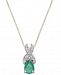Emerald (3/4 ct. t. w. ) & Diamond(1/10 c. t. t. w. ) Pendant Necklace in 14k Gold